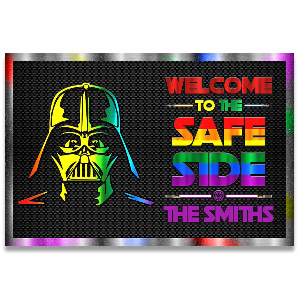Personalized LGBT Support Doormat Custom Family Name Gift