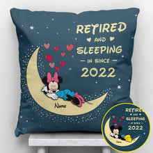 Load image into Gallery viewer, Personalized Retired Throw Pillow with Custom Name Gift for Retirement
