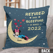 Load image into Gallery viewer, Personalized Retired Throw Pillow with Custom Name Gift for Retirement
