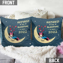 Load image into Gallery viewer, Personalized Retired Throw Pillow with Custom Name Gift for Retirement
