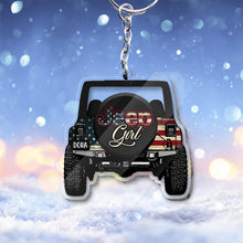 Load image into Gallery viewer, Personalized Jeep Girl Transparent Keychain Custom Name Gift
