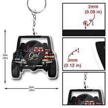 Load image into Gallery viewer, Personalized Jeep Girl Transparent Keychain Custom Name Gift
