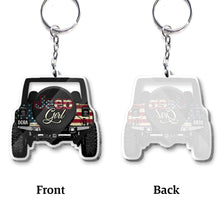 Load image into Gallery viewer, Personalized Jeep Girl Transparent Keychain Custom Name Gift
