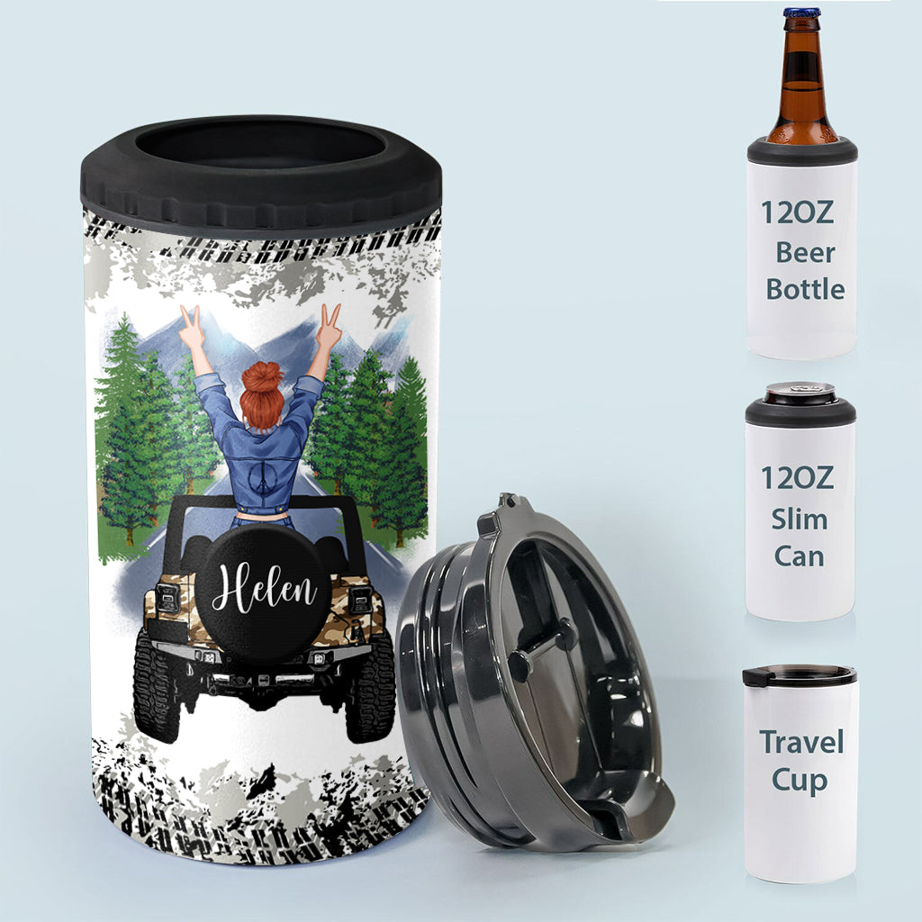 Personalized Car Can Cooler with Custom Name - Gift for Jeep Lovers