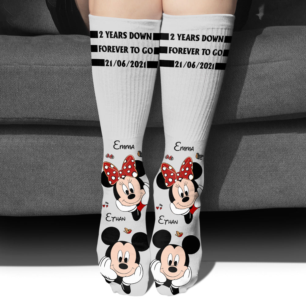 Custom Personalized Mouse Socks Gift for Couples | Forever To Go