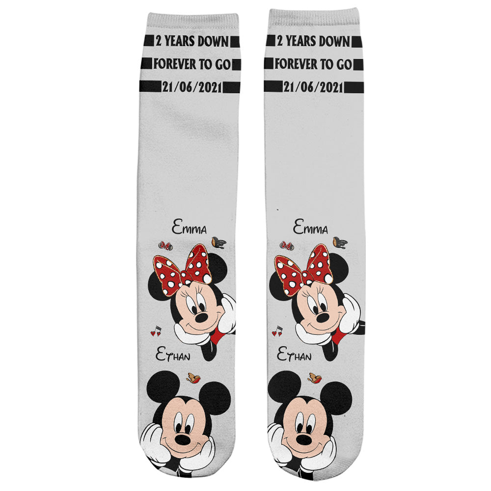 Custom Personalized Mouse Socks Gift for Couples | Forever To Go