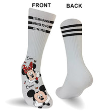 Load image into Gallery viewer, Custom Personalized Mouse Socks Gift for Couples | Forever To Go
