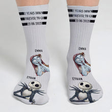 Load image into Gallery viewer, Personalized Nightmare Before Christmas Socks Custom Name Gift
