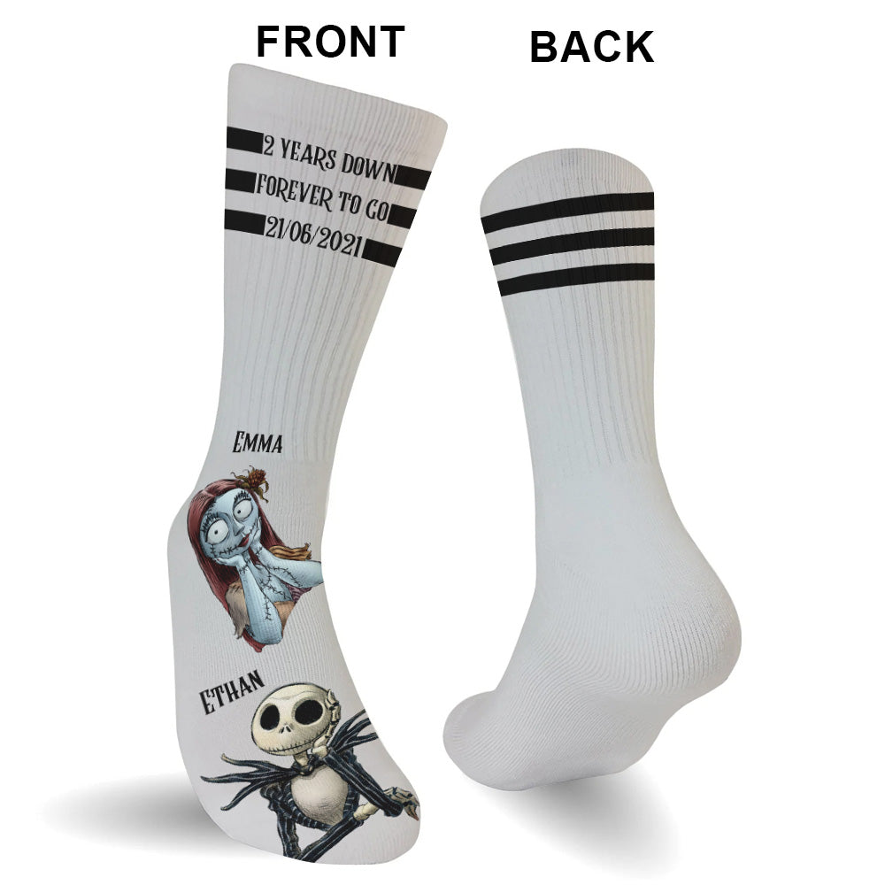 Personalized Nightmare Before Christmas Socks Custom Name Gift