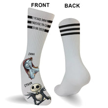 Load image into Gallery viewer, Personalized Nightmare Before Christmas Socks Custom Name Gift
