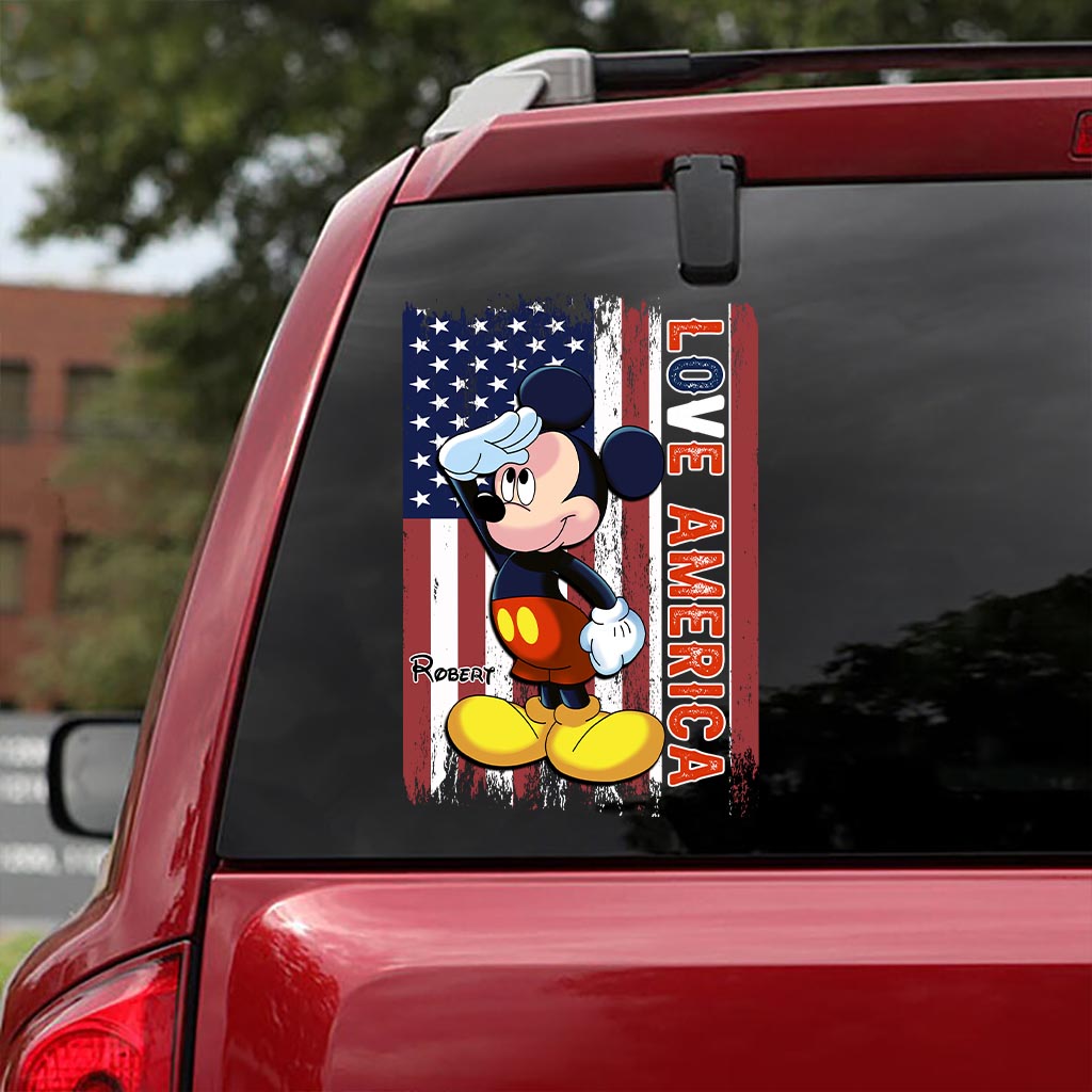 Personalized Mickey Mouse Decal Custom Name for Car & Home
