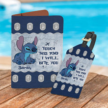 Load image into Gallery viewer, Personalized Leather Luggage Tag &amp; Passport Holder Travel Set Gift
