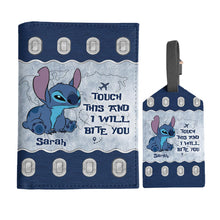 Load image into Gallery viewer, Personalized Leather Luggage Tag &amp; Passport Holder Travel Set Gift
