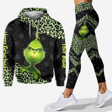 Load image into Gallery viewer, Personalized Grinch Christmas Hoodie and Leggings Set Gift
