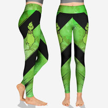 Load image into Gallery viewer, Personalized Grinch Hoodie and Leggings Set for Christmas
