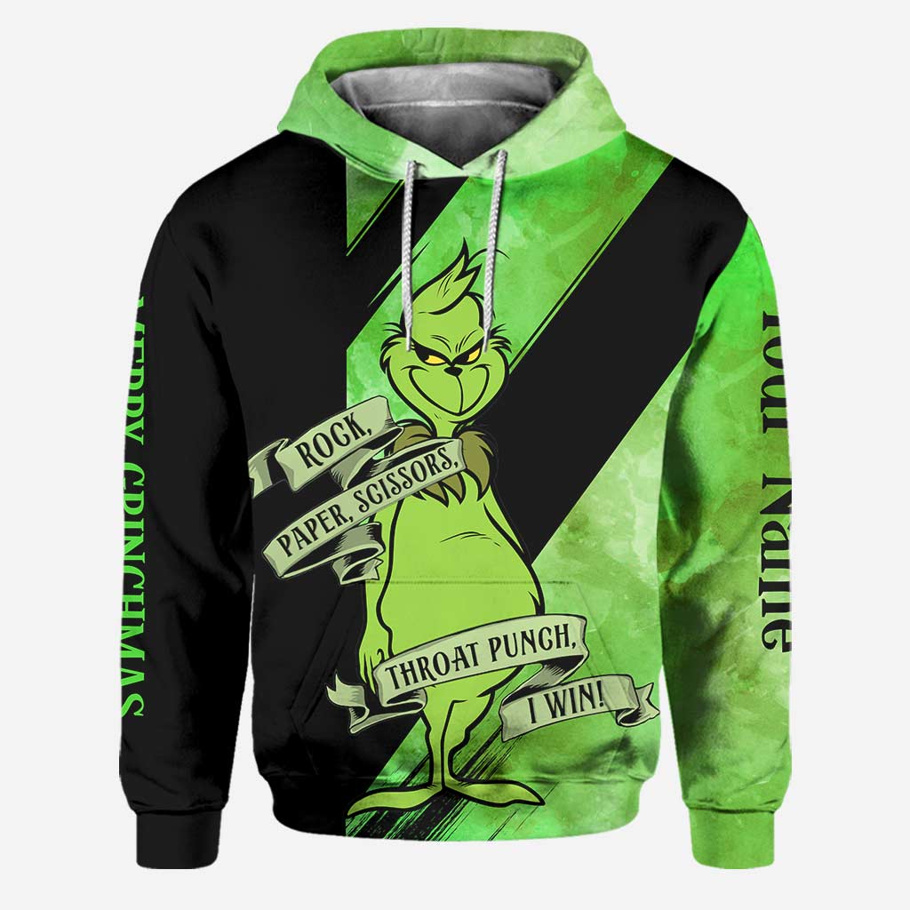 Personalized Grinch Hoodie and Leggings Set for Christmas