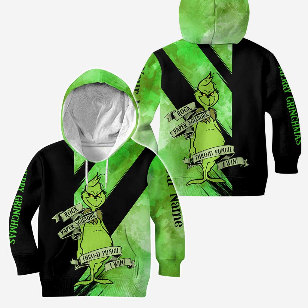 Personalized Grinch Hoodie and Leggings Set for Christmas