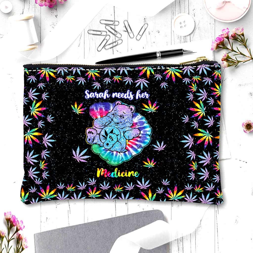 Custom Weed Pouch with Name for Travel & Cosmetics Gift