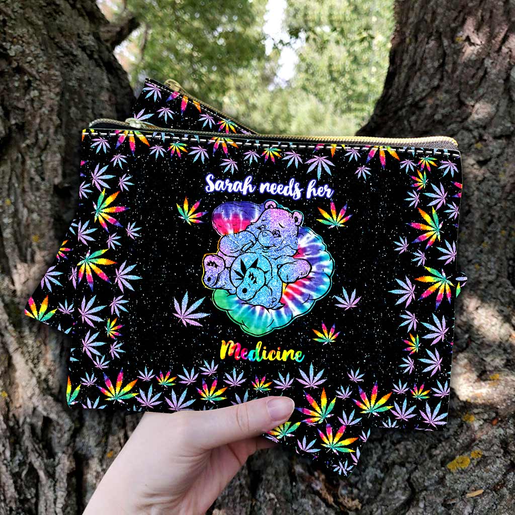 Custom Weed Pouch with Name for Travel & Cosmetics Gift