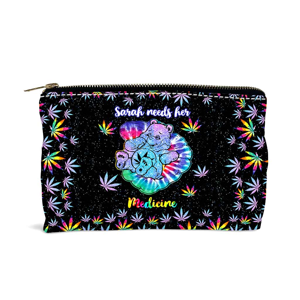 Custom Weed Pouch with Name for Travel & Cosmetics Gift