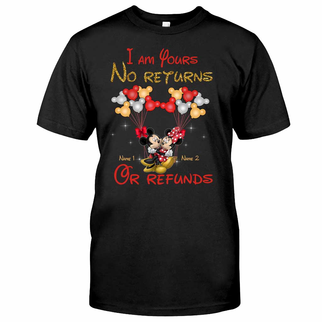 Personalized Couple T-Shirt & Hoodie with Custom Names Gift