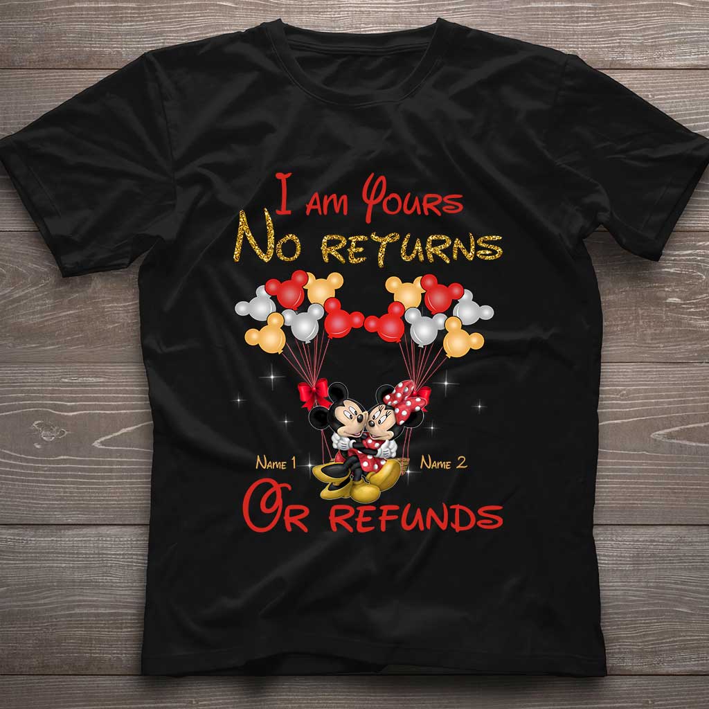 Personalized Couple T-Shirt & Hoodie with Custom Names Gift