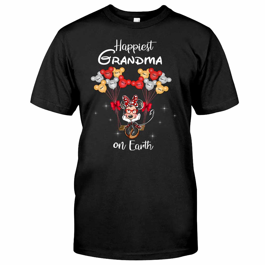 Personalized Grandma T-Shirt & Hoodie with Happiest Grandma Design