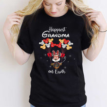 Load image into Gallery viewer, Personalized Grandma T-Shirt &amp; Hoodie with Happiest Grandma Design
