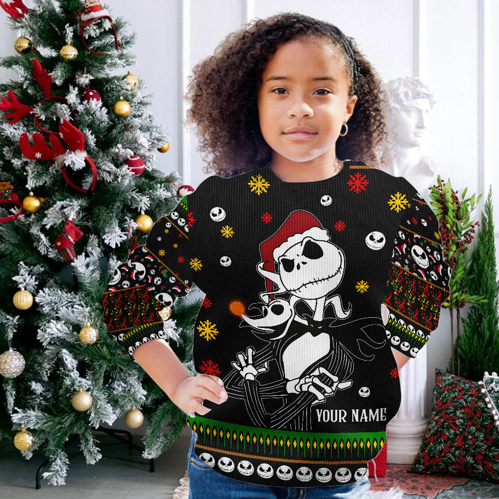 Personalized Nightmare Before Christmas Sweater Custom Name Holiday Gift
