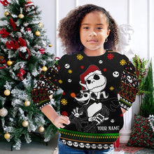 Load image into Gallery viewer, Personalized Nightmare Before Christmas Sweater Custom Name Holiday Gift
