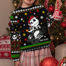 Load image into Gallery viewer, Personalized Nightmare Before Christmas Sweater Custom Name Holiday Gift
