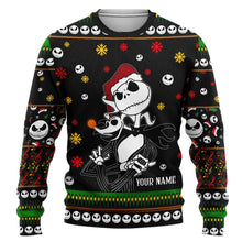 Load image into Gallery viewer, Personalized Nightmare Before Christmas Sweater Custom Name Holiday Gift
