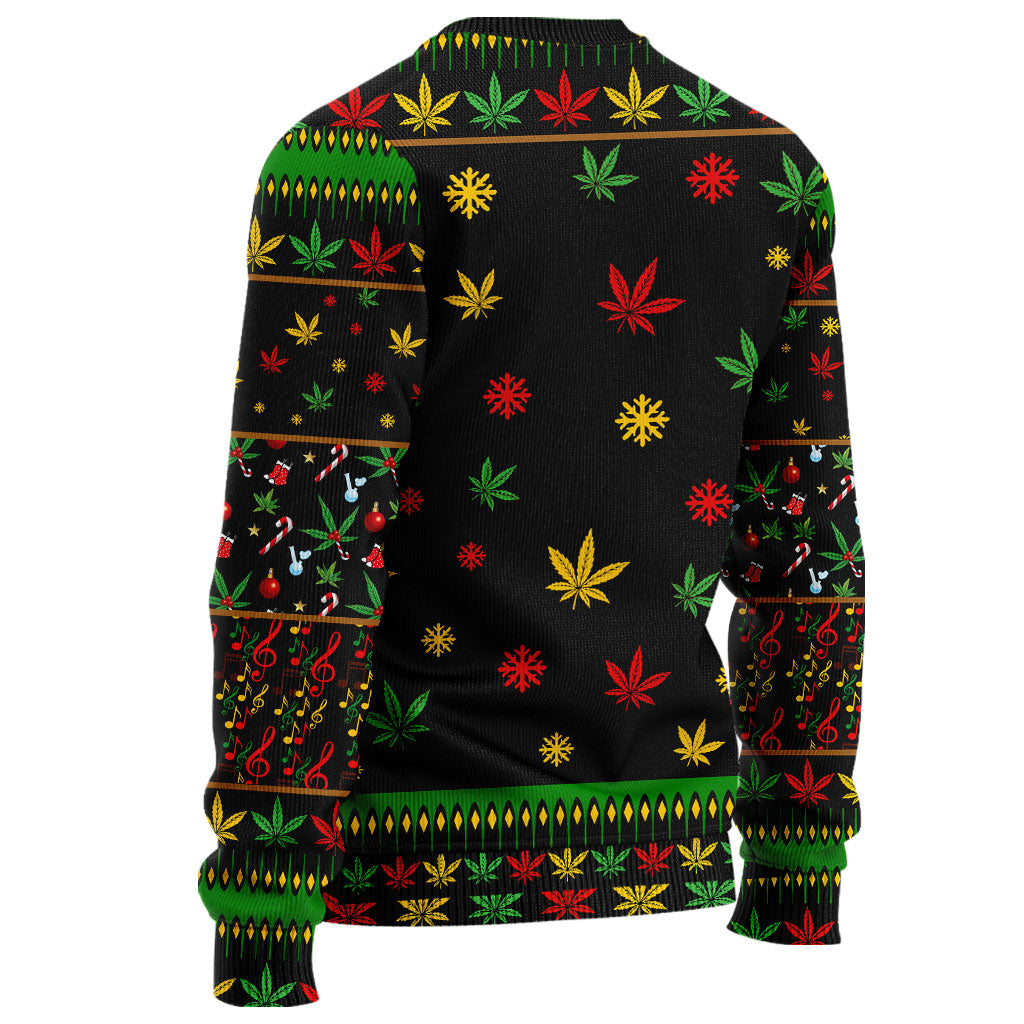 Personalized Christmas Weed Sweater Custom Name Holiday Gift