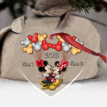 Load image into Gallery viewer, Personalized Christmas Couple Transparent Ornament Custom Names Gift
