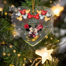 Load image into Gallery viewer, Personalized Christmas Couple Transparent Ornament Custom Names Gift
