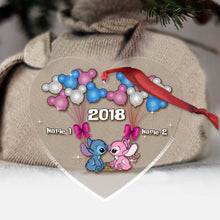 Load image into Gallery viewer, Personalized Christmas Ornament Custom Names Transparent Gift for Couple
