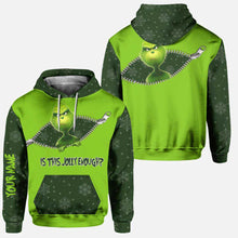 Load image into Gallery viewer, Personalized Grinch Christmas Hoodie and Leggings Set for Holiday Fun
