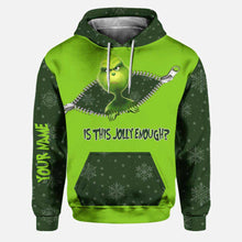 Load image into Gallery viewer, Personalized Grinch Christmas Hoodie and Leggings Set for Holiday Fun
