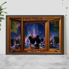Load image into Gallery viewer, Personalized Mouse Poster Home Is Wherever I Am Gift for Couple
