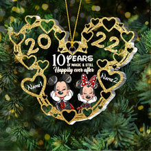 Load image into Gallery viewer, Personalized Christmas Mouse Ornament Custom Names 10 Years Gift

