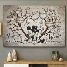 Load image into Gallery viewer, Personalized Mickey Mouse Poster Custom Names Gift for Couples
