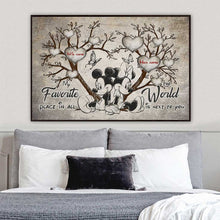 Load image into Gallery viewer, Personalized Mickey Mouse Poster Custom Names Gift for Couples
