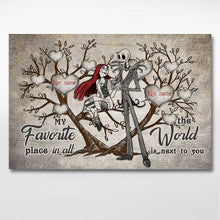 Load image into Gallery viewer, Personalized Nightmare Before Christmas Poster Gift for Couples
