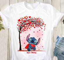 Load image into Gallery viewer, Personalized Couple T-shirt &amp; Hoodie with Custom Names | Unique Romantic Gift
