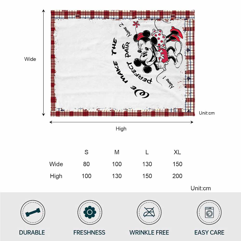 Personalized Couple Blanket with Names | Perfect Pair Gift