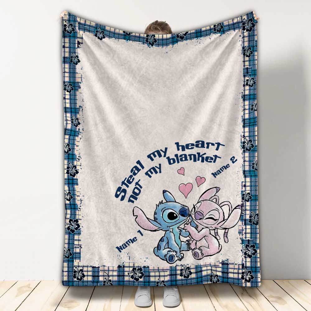 Personalized Couple Blanket Steal My Heart Custom Names Gift