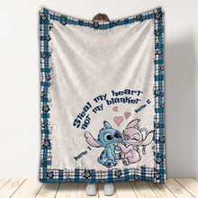 Load image into Gallery viewer, Personalized Couple Blanket Steal My Heart Custom Names Gift
