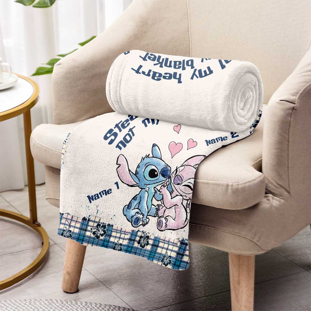 Personalized Couple Blanket Steal My Heart Custom Names Gift