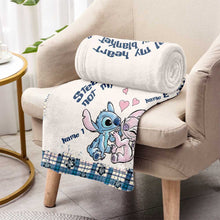 Load image into Gallery viewer, Personalized Couple Blanket Steal My Heart Custom Names Gift
