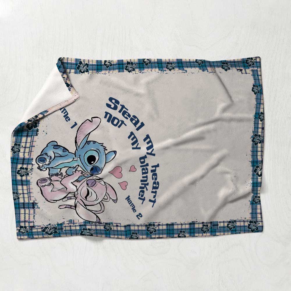 Personalized Couple Blanket Steal My Heart Custom Names Gift